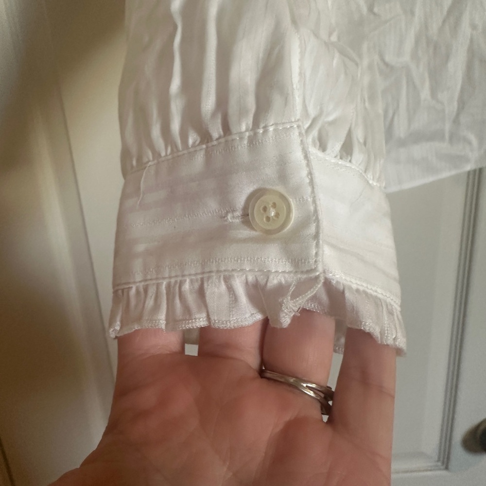 White Ruffled Blouse - Picture 4 of 7